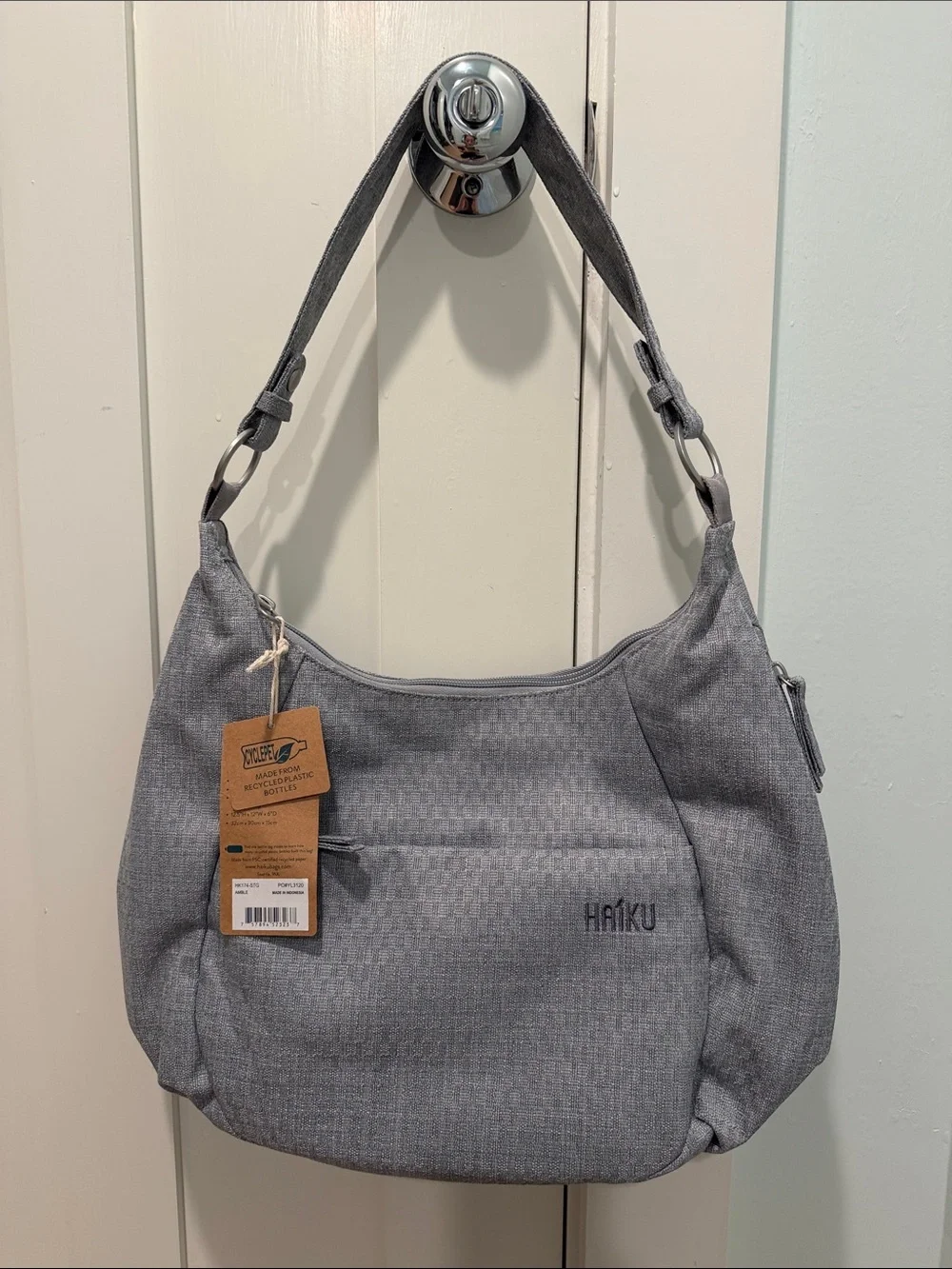 NWT Haiku Amble Hobo purse gray stone